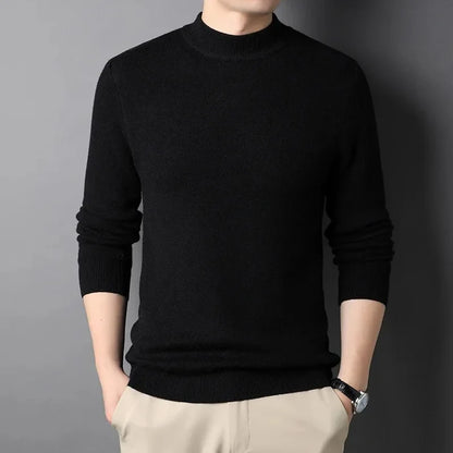 Men’s Half Turtleneck Slim Fit Knit Sweater